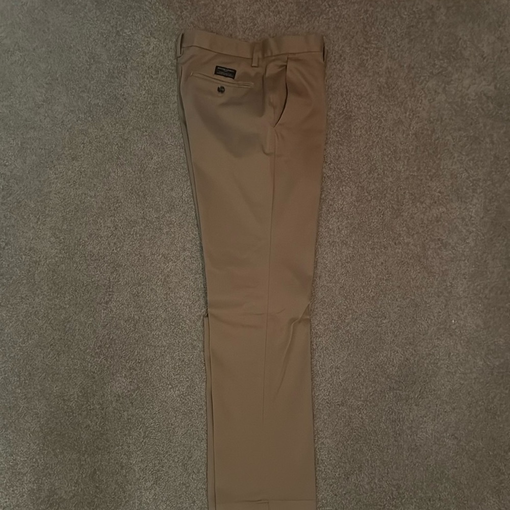 Banana Republic Aiden Slim Fit Chino Pants Tan Flat Front Khaki Men's 30 x 30